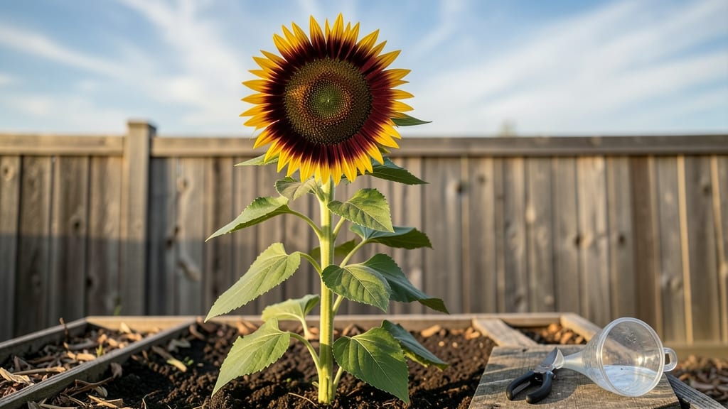 Bi-Colored Sunflowers: Striking Height and Aphid-Resistant Beauty