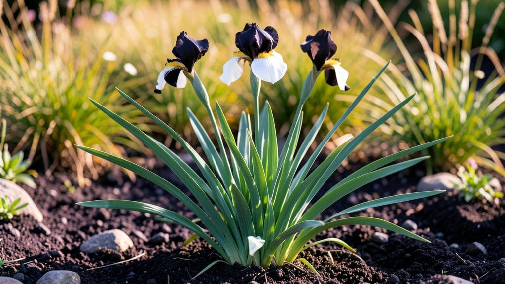 Black and White Iris Flowers: Striking Contrast for Pacific Northwest Gardens