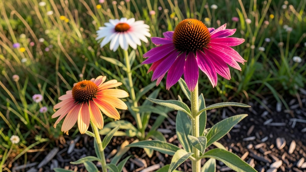 Cone Flower Colors: Bold Purple and White Hues That Attract Pollinators
