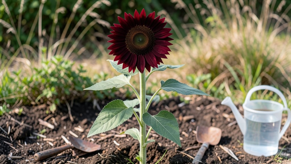 Dark Red Sunflower: Bold Stems That Anchor Pacific Northwest Gardens